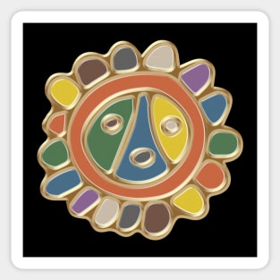 Taino Sun Oil Paint Sticker